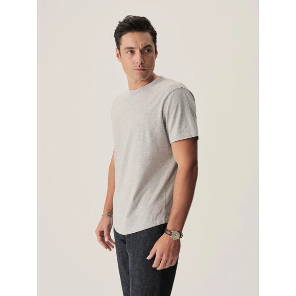 Buck Mason Men's Pima Cotton Curved Hem Crewneck Made in USA Tee T-Shirt - Picture 2 of 5